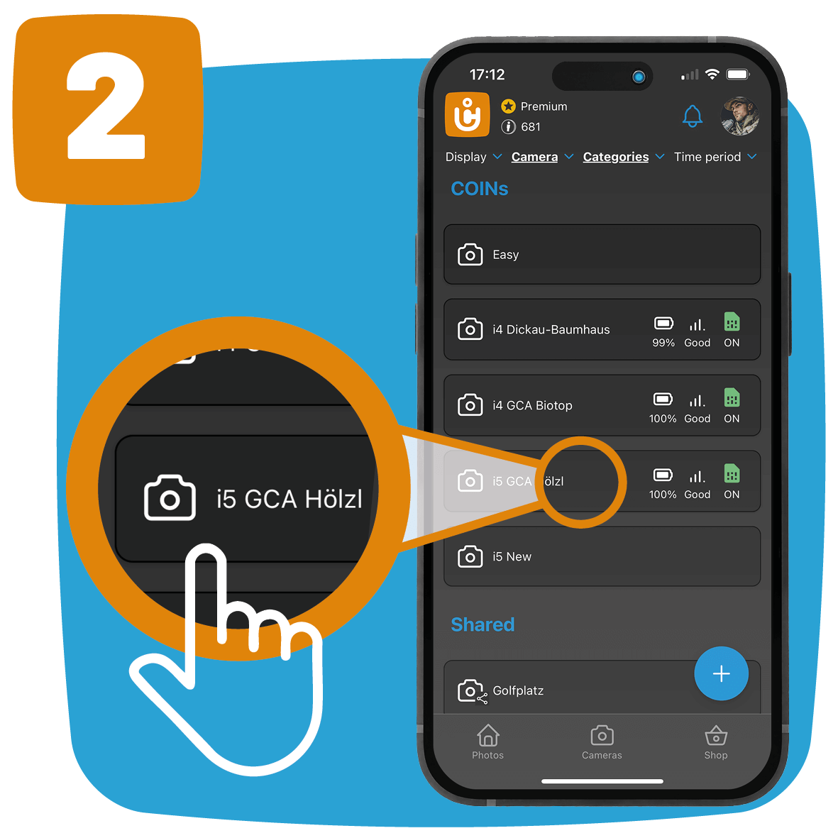 Step 2: Select the camera that is the reason you are contacting us